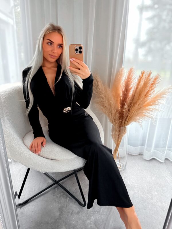 Elegantne pidulik must kleit