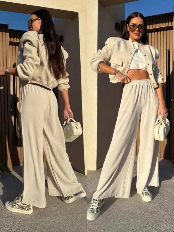 Beežid suvised laiad püksid