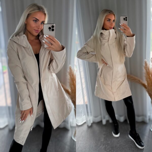 Beež softshell parka naistele