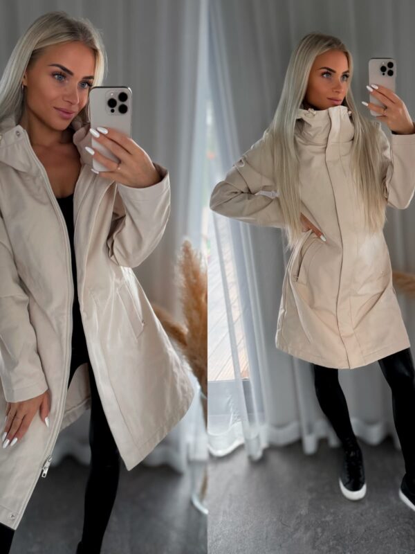 Beež softshell parka naistele