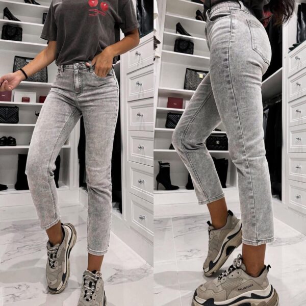 Hallid mom-fit teksad