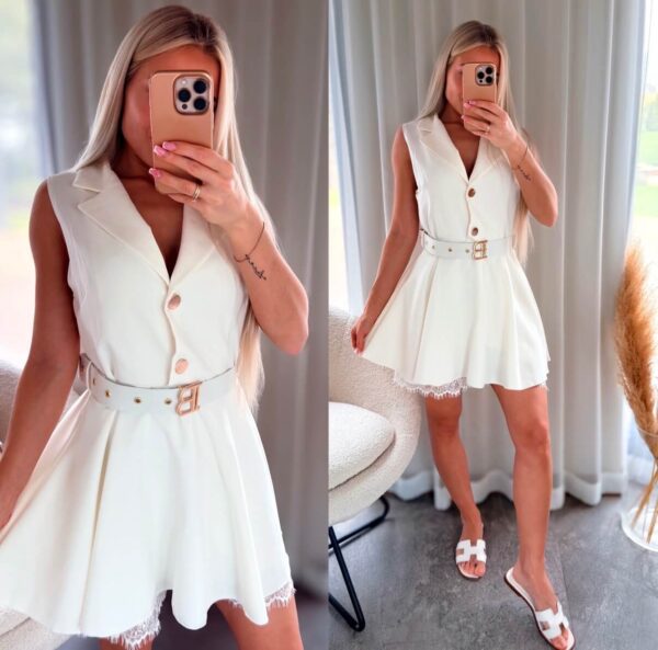 Elegantne jumpsuit-kleit vööga