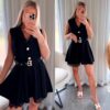 Elegantne jumpsuit-kleit vööga