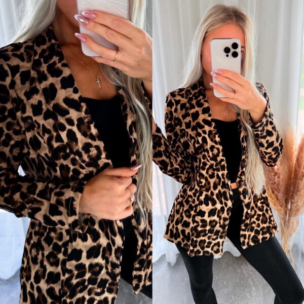 Leopardimustriline õhuke jakk