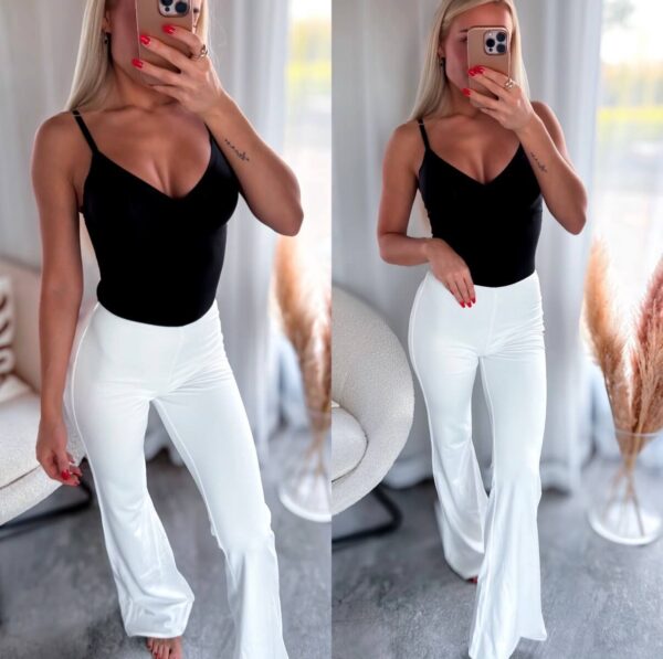 Valged alt laiad püksid