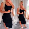 Liibuv midikleit lõhikuga