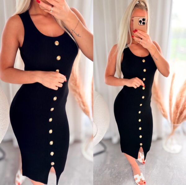 Must naiste bodycon kleit