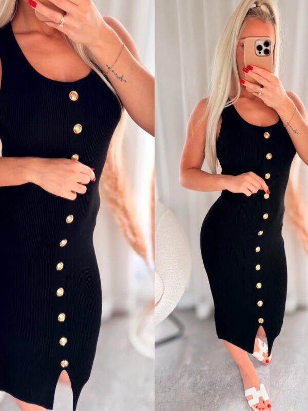 Must naiste bodycon kleit