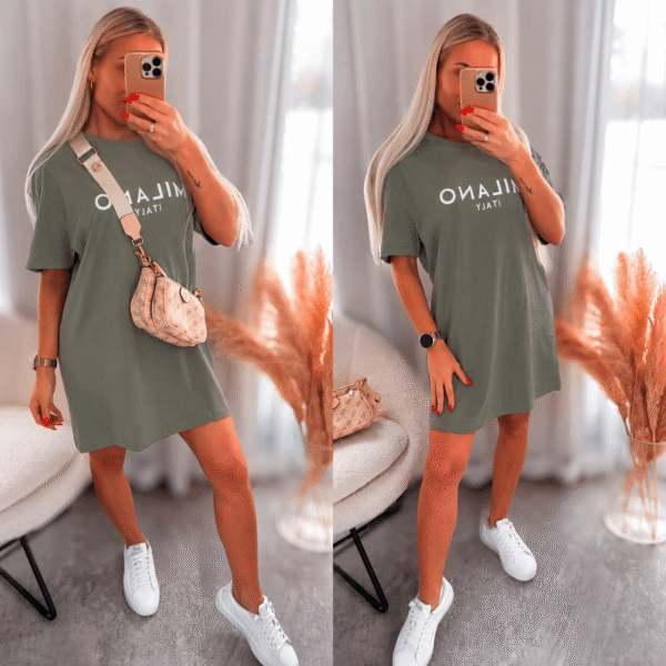 Khaki oversized särkkleit - Milano