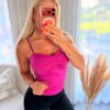 Õlapaeltega kroogitud top